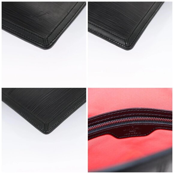 LOUIS VUITTON Epi Stretch Silver Fizz Hand Bag Black M54622 LV Auth 105153 - Picture 15 of 15